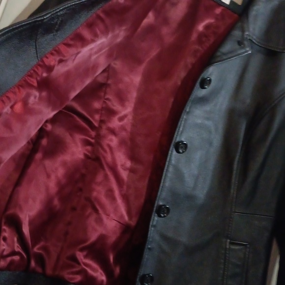 🤠Croft & Barrow Woman Lined Leather Coat Size 1X Like New - Picture 4 of 6